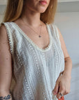 Top effet crochet beige SunsetLover