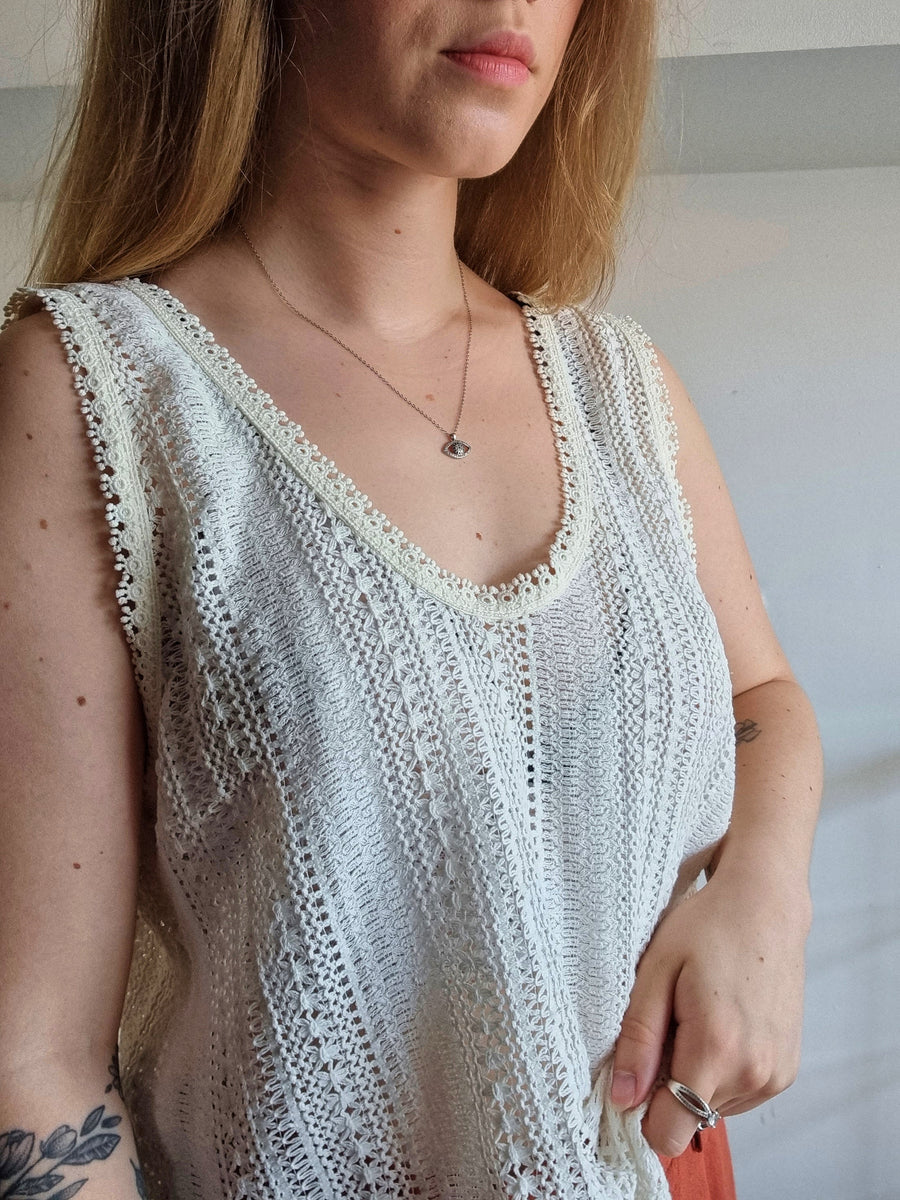 Top effet crochet beige SunsetLover